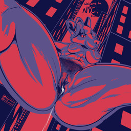 anthro bodily_fluids breasts cum cum_in_vagina cum_inside eyebrows female genital_fluids genitals hair hairy_vulva leaking_cum looking_at_viewer looking_down looking_down_at_viewer low-angle_view narrowed_eyes nipples nude open_mouth outdoor_nudity outside pubes raised_eyebrows solo vulva zaverose canid canine mammal 1:1 hi_res