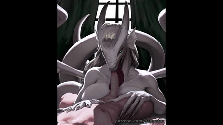 anthro backlighting barber_pole_tonguejob big_breasts big_penis breasts breathing claws duo erection fellatio female female_on_human genitals hair horn human_on_anthro humanoid_genitalia humanoid_penis interspecies larger_female light long_hair long_tail long_tongue male male/female male_on_anthro moan oral penile penis penis_on_tongue purring sex size_difference sloppy sloppy_blowjob slurping smaller_male sound_effects tail tongue tongue_fetish tongue_out tonguejob window wings zaggatar european_mythology mythology selen_(elisonous) dragon human mammal mythological_creature mythological_scalie reptile scalie western_dragon 16:9 2025 2d_animation animated hi_res lighting motion_tweening short_playtime sound widescreen