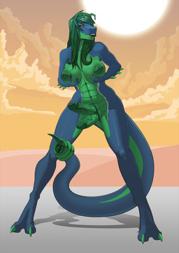 2_penises antennae_(anatomy) anthro areola biped breast_grab breasts cloud erection fondling genitals green_nipples green_penis hand_on_breast herm humanoid_genitalia humanoid_penis intersex looking_at_viewer multi_genitalia multi_penis nipples non-mammal_breasts non-mammal_nipples nude outside penis sackless self_fondle sky smile solo standing sun tail tail_genitals tail_vulva unusual_anatomy unusual_genitalia_placement unusual_tail unusual_vulva_placement vein veiny_penis vulva lunate freezy_tailrazor arthropod hybrid insect reptile scalie snake hi_res