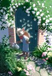 anthro biped clothed clothing fluffy fully_clothed garden gardener gardening gloves handwear male neck_tuft solo tuft celeste_(artist) league_of_legends riot_games tencent fan_character teemo_the_yiffer mammal yordle hi_res