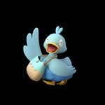 2023 absurd_res alpha_channel ambiguous_gender avian beak blue_body blue_feathers blue_wings detailed detective_pikachu_(video_game) detective_pikachu_returns ducklett eyes_closed feathered_wings feathers feet feral generation_5_pokemon glistening glistening_feet happy hi_res membrane_(anatomy) multicolored_body multicolored_feathers nintendo nude nude_ambiguous official_art open_mouth pink_tongue pokemon pokemon_(species) pose purse purse_around_neck raised_wings round_eyes shadow simple_background smile solo toes tongue transparent_background two_tone_body two_tone_feathers unknown_artist webbed_feet wings yellow_beak yellow_body yellow_skin