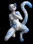 anthro areola blue_eyes bodily_fluids breasts clitoris female fur genitals hair licking looking_at_viewer nipples nude presenting presenting_pussy pussy saliva solo spread_legs spreading tongue tongue_out white_body white_fur white_hair hybrid-no.1 felid mammal pantherine tiger azura_(disambiguation) 3:4 alpha_channel