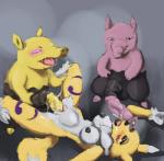 abdominal_bulge anthro balls big_penis breasts cum cum_inside cum_on_breasts cum_on_penis digimon drowzee erect_nipples female fur group long_penis lying male nintendo nipples on_back open_mouth penetration penis pokémon pussy renamon saliva sex spread_legs spreading tongue ungulatr unusual_penis vaginal vaginal_penetration video_games yellow_fur
Rating: Explicit
Score: 5
User: BlueDragon407
Date: April 19, 2014