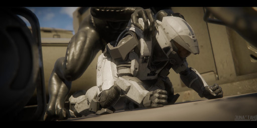 4_fingers 5_fingers abs all_fours ambiguous_gender anal anal_penetration anthro anthro_penetrating anthro_penetrating_human armor balls barely_visible_genitalia barely_visible_knot barely_visible_penis big_balls biped black_bars bouncing_balls cloud doggystyle duo faceless_anthro faceless_character faceless_male feet fingernails fingers fist from_behind_position genitals glistening glistening_body grey_balls grey_body grey_knot grey_penis hand_on_another's_shoulder hand_on_shoulder hands_on_shoulders human_on_anthro human_penetrated humanoid_genitalia humanoid_penis hybrid_genitalia hybrid_penis interspecies knot knotted_humanoid_penis knotted_penis male male/ambiguous muscular muscular_anthro muscular_male nails navel non-canine_knot nude_anthro nude_male on_ground outside penetration penile penile_penetration penis penis_in_ass sex shadow sharp_fingernails sharp_nails spartan_armor_(halo) spread_legs spreading standing standing_sex thick_thighs three-quarter_view thrusting xenophilia junatah no-name-no-problem_(modeler) halo_(series) microsoft xbox_game_studios alien human mammal sangheili spartan_(halo) 2025 2:1 3d_(artwork) 3d_animation absurd_res animated blender_(artwork) digital_media_(artwork) hi_res letterbox no_sound short_playtime watermark