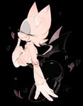 anthro armwear breasts butt clothing elbow_gloves eyeshadow female gloves handwear heart_symbol makeup narrowed_eyes simple_background solo wings usa37107692 sega sonic_the_hedgehog_(series) rouge_the_bat bat mammal hi_res