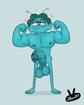 balls barefoot big_penis bodily_fluids feet flexing foreskin genital_fluids genitals humanoid_genitalia humanoid_penis looking_pleasured male muscular muscular_male musk musk_clouds nipples nude penis precum saggy_balls solo sweat sweatdrop jbun07 cartoon_network ok_k.o.!_let's_be_heroes radicles alien x-tian 4:5 hi_res