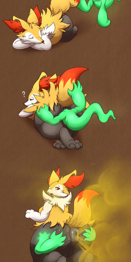 anal anal_vore anthro anus big_anus big_butt bodily_fluids butt duo fart fart_fetish female fur gas genitals male paws possession prank puffy_anus sleeping slightly_chubby spreading squeezing sweat tail tail_grab vore vulva wide_hips rikuaoshi nintendo pokemon braixen canid canine generation_6_pokemon ghost mammal pokemon_(species) spirit 2016 absurd_res digital_media_(artwork) hi_res