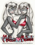 2_heads 4_arms anthro bikini clothed clothing conjoined duo female multi_arm multi_head multi_limb multifur skimpy swimwear two-piece_swimsuit sarahsilver felid mammal low_res