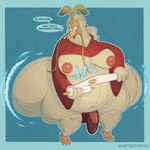 anthro big_butt bulge butt clothing growth huge_butt hyper hyper_butt magic male mature_anthro mature_male moobs overweight overweight_anthro overweight_male solo text thong underwear metrothefox mighty_max virgil_(mighty_max) avian bird owl 1:1 absurd_res english_text hi_res