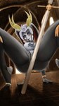 anthro antlers bent_legs breasts butt clothing colored_nails eyelashes female fur gold_(metal) horn legwear long_ears nails solo stockings fluxdivided pseudoregalia sybil_(pseudoregalia) jackalope lagomorph mammal absurd_res hi_res