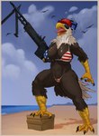 4_toes american_flag american_flag_bikini anisodactyl anthro avian_feet beach beak beverage big_breasts bikini bikini_thong bikini_top biped black_claws bottomwear breasts claws cleavage clothed clothing cloud curvy_figure day detailed_background digitigrade eyewear feathers feet female finger_claws flag_bikini fully_clothed gun holding_object hourglass_figure light midriff nipples non-mammal_breasts non-mammal_nipples open_beak open_mouth outside pink_tongue pose ranged_weapon sand scuted_arms scuted_hands scutes sea seaside skimpy sky smile soda solo sunglasses sunlight swimwear talons text thick_thighs toe_claws toes tongue tongue_out topwear two-piece_swimsuit united_states_of_america water weapon wide_hips yellow_beak tall_lizzard_(artist) american_eagle accipitrid accipitriform ambient_seagull avian bald_eagle bird eagle gull lari larid sea_eagle 2023 digital_media_(artwork) hi_res lighting pinup shaded