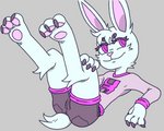 anthro butt claws female flat_chested paws solo goiaba demonpact_clarice save_chan_(demonpact_clarice) lagomorph leporid mammal rabbit hi_res