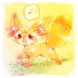 3_toes :o ambiguous_feral ambiguous_gender big_tail black_nose border cheek_tuft cute_fangs digitigrade dipstick_tail facial_tuft fangs feet feral fur grass inner_ear_fluff looking_at_viewer markings multicolored_body multicolored_fur musical_note musical_symbol open_mouth open_smile orange_body orange_fur orange_inner_ear_fluff orange_tail_tip outside plant pointy_ears prick_ears quadruped red_eyes running side_view simple_background smile solo speech_bubble symbol tail tail_markings teeth toes tuft two_tone_tail white_body white_border white_fur yellow_background yellow_body yellow_fur yellow_tail dufy nintendo pokemon canid fennekin generation_6_pokemon mammal pokemon_(species) 1:1 2013 colored digital_drawing_(artwork) digital_media_(artwork) full-length_portrait portrait shaded male_(lore)