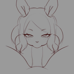 anthro anthro_penetrated big_butt bodily_fluids butt cum cum_in_mouth cum_inside ejaculation fellatio female female_penetrated first_person_view genital_fluids genitals hair half-closed_eyes long_hair looking_at_viewer male male/female male_penetrating male_penetrating_female male_pov narrowed_eyes nude nude_female open_mouth oral oral_penetration orgasm penetration penile penile_penetration penis penis_in_mouth rabbit_ears scut_tail sex short_tail tail tail_motion tailwag teeth throbbing throbbing_penis tongue tongue_out mochabaebae tebu_(mochabaebae) humanoid lagomorph mammal 1:1 2025 2d_animation animated frame_by_frame loop no_sound short_playtime sketch webm