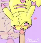 alternate_color bestiality blush bodily_fluids disembodied_penis duo erection fellatio female female_focus feral first_person_view fur genitals heart_symbol human_on_feral humanoid_genitalia humanoid_penis interspecies licking male male/female one_eye_closed oral penile penis penis_lick pink_eyes pokephilia saliva sex solo_focus tongue tongue_out wink yellow_body yellow_fur milachu92 nintendo pokemon fan_character milachu generation_1_pokemon human mammal pikachu pokemon_(species) rodent 2014 hi_res