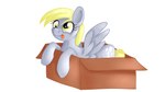 box container female simple_background solo tongue tongue_out white_background wings jbond friendship_is_magic hasbro my_little_pony mythology derpy_hooves_(mlp) equid equine horse mammal mythological_creature mythological_equine pegasus pony 16:9 hi_res widescreen