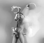 animal_genitalia anthro antlers balls caribou equine eriatarka greyscale horn horse horsecock hybrid male mammal masturbation monochrome penis shower solo
Rating: Explicit
Score: 5
User: Pokelova
Date: April 24, 2014