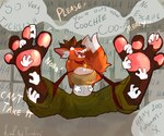 anthro bdsm begging begging_for_mercy bondage bound clothing collar crop_top disembodied_hand feet female foot_focus forced heart_symbol laugh midriff pawpads shirt simple_background solo tickle_torture tickling tickling_belly tickling_feet topwear leapsandtumbles muffy_(leapsandtumbles) canid canine fox mammal hi_res