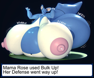 anthro areola belly big_belly big_breasts big_butt big_nipples blue_body bodily_fluids breasts butt claws female hanging_breasts huge_belly huge_breasts huge_butt hyper hyper_belly hyper_breasts hyper_butt lactating leaking_milk looking_at_viewer mature_female milk nipples pokemon_move purple_eyes simple_background solo text darkdraketom nintendo pokemon rose_(darkdraketom) generation_1_pokemon nidoqueen pokemon_(species) 3d_(artwork) absurd_res blender_(artwork) digital_media_(artwork) english_text hi_res