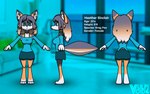 anthro biped breasts female female_anthro solo text vulpivoid heather_sinclair canid canine fox grey_fox mammal urocyon 2025 english_text hi_res model_sheet