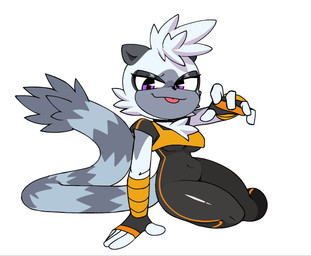 anthro bodysuit clothing female gloves half-closed_eyes handwear looking_at_viewer narrowed_eyes sitting skinsuit smile solo tail tight_clothing tongue tongue_out divadula_k idw_publishing sega sonic_the_hedgehog_(comics) sonic_the_hedgehog_(idw) sonic_the_hedgehog_(series) tangle_the_lemur lemur mammal primate ring-tailed_lemur strepsirrhine colored_sketch hi_res sketch