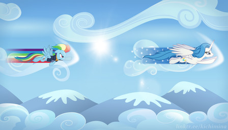angry blue_mane blue_tail chasing clothing cloud cutie_mark determined duo emotional exhausted fast feathered_wings feathers female feral flying hair horn jacket magic mane morning mountain multicolored_hair multicolored_mane multicolored_tail pose rainbow_hair rainbow_mane rainbow_tail shockwave sky snow tail topwear unicorn_horn white_body wings kichimina friendship_is_magic hasbro my_little_pony mythology princess_zephyr_(captain_tyler) rainbow_dash_(mlp) zephyr_de_luca_(captain_tyler) equid equine mammal mythological_creature mythological_equine pegasus winged_unicorn 7:4 absurd_res hi_res