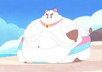 immobile male obese overweight solo fatchunkyseal bee_and_puppycat cartoon_hangover puppycat domestic_cat felid feline felis mammal hi_res