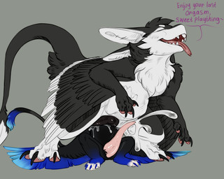 3_fingers 3_toes 4_ears 4_fingers 4_toes abdominal_bulge animal_genitalia animal_penis animal_vulva anthro anthro_prey belly bestiality big_belly big_ears big_penis big_tail big_vulva biped black_body black_claws black_feathers black_finger_claws black_fur black_genitals black_tail black_toe_claws black_vulva black_wings blue_body blue_feathers blue_fur blue_toe_claws blue_wings bodily_fluids canine_genitalia canine_vulva chest_tuft claws countershade_face countershade_fur countershading crouching cum cum_drip cum_string cumshot dialogue digitigrade dominant dominant_female dominant_feral dripping duo ears_back ejaculation enjoying erection excessive_cum excessive_genital_fluids eyes_closed facesitting facial_tuft fangs feathered_wings feathers feet female female_pred feral feral_pred finger_claws fingers fluffy forced forked_tongue fur genital_fluids genital_slit genitals grey_background hand_imprint hands-free happy huge_penis hyper hyper_genitalia hyper_penis imminent_death imminent_digestion imprint inner_ear_fluff larger_female larger_feral larger_pred last_orgasm leaking living_dildo living_insertion living_insertion_play living_sex_toy living_sex_toy_use long_tail looking_pleasured male male/female male_prey markings masturbation monotone_background multi_ear multicolored_body multicolored_fur multicolored_tail neck_tuft nude on_bottom on_top open_mouth open_smile oral_orgasm orgasm orgasmn partially_inside paw_imprint pawpads paws penetration penis pink_genitals pink_pawpads pink_penis pink_tongue pinned pinned_to_ground pinned_wing pivoted_ears plump_labia purple_text quadruped raised_tail sex sharp_teeth simple_background sitting sitting_on_another size_difference small_but_hung smaller_anthro smaller_male smile speech_bubble spreading stepped_on submissive submissive_anthro submissive_male tail tail_feathers tail_markings tail_tuft talking_to_another talking_to_prey tapering_penis teeth text thick_thighs three-quarter_view throbbing throbbing_penis toe_claws toes tongue tongue_out tuft tufted_fur unbirthing vaginal vaginal_fluid_drip vaginal_fluids vaginal_penetration vore vulva white_body white_feathers white_feet white_fur winged_arms wings aggr.mor fyr_(fenrir784) stardust_(kuda) avali avian bird 2026 5:4 absurd_res colored colored_sketch digital_drawing_(artwork) digital_media_(artwork) english_text full-length_portrait hi_res portrait sketch maleherm_(lore)