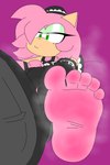 alternative_fashion anthro bodily_fluids clothing eyeshadow feet female foot_fetish footwear goth gothic_lolita green_eyeshadow humanoid_feet j-fashion lolita_(fashion) makeup plantigrade putting_on_clothes shoes smell smelly smelly_feet soles solo sweat sweaty_feet toes nastypatty0 sega sonic_the_hedgehog_(series) amy_rose eulipotyphlan hedgehog humanoid mammal absurd_res hi_res