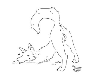 anus ass_up balls bent_over blep bodily_fluids butt cum cum_on_ground feral genital_fluids genitals heart_symbol looking_back male male_feral presenting presenting_hindquarters raised_tail smile smirk solo tail tongue tongue_out toony hotdogmeat canid canine canis domestic_dog mammal 2026 4:3 hi_res monochrome sketch