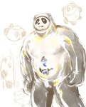 anthro belly biped black_nose bulge chibi humanoid_hands kemono male multiple_poses nipples overweight overweight_male pose solo standing white_body al16126 2022_beijing_winter_olympics olympics winter_olympics bing_dwen_dwen bear giant_panda mammal 2022 hi_res