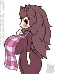 anthro anthrofied apron apron_only big_breasts biped blush breasts clothed clothing female freckles huge_breasts mostly_nude partially_clothed semi-anthro side_view simple_background solo standing thick_thighs white_background snugundies third-party_edit animal_crossing nintendo sable_able eulipotyphlan hedgehog mammal low_res