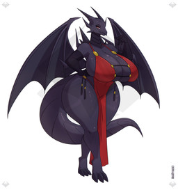 anthro anthrofied big_breasts breasts claws cleavage clothed clothing female horn huge_breasts huge_hips huge_thighs non-mammal_breasts side_boob skimpy skimpy_dress solo tail thick_thighs thong underwear wide_hips wings akaryuusei mythology yu-gi-oh! red-eyes_black_dragon dragon duel_monster mythological_creature mythological_scalie scalie absurd_res hi_res watermark
