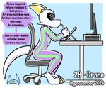 4_fingers abstract_background anthro art_tablet biped black_text blue_background bodysuit brainwashing chair clothed clothing collar computer dialogue drawing drone electronics fingers furniture glistening green_clothing green_skinsuit horn hypnosis latex male mind_control power_symbol purple_clothing purple_collar purple_skinsuit purple_speech_bubble simple_background skinsuit solo speech_bubble spiral spiral_eyes swivel_chair text tight_clothing toony yellow_horn soul-silver-dragon hypnovember mythology soul-silver-dragon_(character) dragon mythological_creature mythological_scalie scalie 2024 digital_media_(artwork) english_text hi_res signature