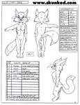 3_toes anthro barefoot black_and_white breasts canid canine desiree_lee dixie_(btt) english_text feet female fox full-length_portrait james_m_hardiman mammal model_sheet monochrome portrait solo text toes traditional_media_(artwork) url
