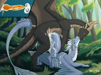 ahegao animal_genitalia animal_penis anus ass_up black_body black_scales bodily_fluids butt canine_genitalia canine_penis cervical_contact cum cum_in_uterus cum_in_vagina cum_inflation cum_inside cum_on_butt cumshot duo ejaculation erection feathers female female_penetrated feral feral_on_feral feral_penetrated feral_penetrating feral_penetrating_feral forest french_kissing fucked_silly genital_fluids genitals grey_body grey_feathers horn inflation internal internal_vaginal intraspecies kissing knot knotted_penis knotting long_neck long_tail looking_pleasured male male/female male_penetrating male_penetrating_female nature penetration penile penile_penetration penis penis_in_vagina plant scales sex spiked_tail spikes spikes_(anatomy) tail tree uterus vaginal vaginal_knotting vaginal_penetration vulva dreyk-daro european_mythology mythology dragon feathered_dragon feathered_scalie mythological_creature mythological_scalie scalie western_dragon 4:3 absurd_res hi_res