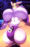 abs anthro ball_camel_toe balls big_balls big_breasts breasts bulge genitals gynomorph huge_balls huge_breasts intersex solo wide_hips riendonut bandai_namco digimon canid digimon_(species) mammal renamon digital_media_(artwork) hi_res