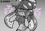 anthro bodily_fluids choker clothing drooling female gloves halftone handwear hypnosis hypnotic_visor jewelry mind_control necklace panties saliva sex_toy solo submissive submissive_anthro submissive_female underwear visor wormbin nintendo splatoon callie_(splatoon) cephalopod humanoid inkling marine mollusk