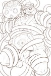 anthro asian_clothing balls_outline belly blood bodily_fluids bruised bulge clothing detailed_bulge east_asian_clothing forced fundoshi genital_outline japanese_clothing male navel overweight overweight_male rape sex simple_background solo squeezing tentacle_around_bulge tentacle_bdsm tentacle_rape tentacle_sex tentacles tentacles_on_male torn_clothing underwear white_background kakitama2310 lifewonders live_a_hero shoen canid canine cnidarian jellyfish mammal marine medusozoan monster raccoon_dog tanuki hi_res line_art