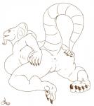 5_toes anthro anthrofied anus big_breasts big_butt breasts butt claws feet female foot_focus forked_tongue genitals hindpaw huge_breasts humanoid_feet non-mammal_breasts nude open_mouth paws plantigrade pokemorph presenting presenting_hindquarters pussy snake_hood soles solo tail thick_tail toe_claws toes tongue tongue_out modem_redpill third-party_edit nintendo pokemon fan_character sebrina_arbok arbok generation_1_pokemon pokemon_(species) reptile scalie snake hi_res monochrome