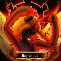 bent_legs black_background black_eyebrows blonde_mane braided_mane confident evil_grin eyebrows eyelashes fangs female female_feral feral furrowed_eyebrows hooves horn insect_wings legs_up light long_mane mane queen red_body red_hooves red_horn red_skin royalty shadowed_eyes simple_background smile solo spread_wings teeth text text_box toothy_grin unguligrade wings yellow_hair_tie yellow_wings rayrage darkest_dungeon friendship_is_magic hasbro my_little_pony fan_character queen_ceropali changeling_(mlp) 1:1 2020 artist_name colored crossover digital_drawing_(artwork) digital_media_(artwork) english_description english_text half-length_portrait lighting portrait shaded