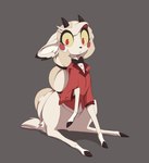 alternate_species bovid caprine charlie_morningstar clothed clothed_feral clothing female feral feralized goat hazbin_hotel hi_res hooves horn luckyway mammal solo