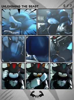 anthro big_bulge big_muscles big_pecs big_penis body_size_growth bulge bursting_out_of_clothing claws clothing coat disguise duo exclamation_point expansion fangs genital_expansion genitals growth huge_bulge huge_pecs huge_penis hyper hyper_bulge hyper_genitalia hyper_penis identity_theft lab_coat macro male mask medical_instrument mouthless muscle_growth muscular pecs penis penis_expansion question_mark roaring scientific_instrument size_transformation surgical_mask teeth throbbing throbbing_bulge throbbing_penis tongue tongue_out topwear torn_clothing transformation underwear angelic_endowment sega sonic_the_hedgehog_(series) sonic_unleashed mephiles_the_dark shadow_the_hedgehog sonic_the_hedgehog sonic_the_werehog eulipotyphlan hedgehog mammal werecreature wereeulipotyphlan werehog comic hi_res story story_in_description