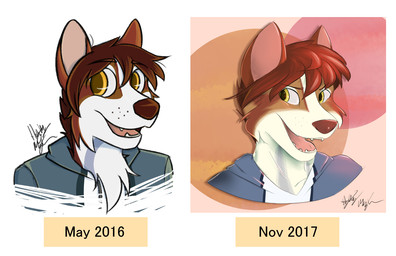 anthro clothing comparing simple_background solo maylehh beta_(beta-wolfsky) canid canine canis domestic_dog husky mammal nordic_sled_dog spitz wolf icon