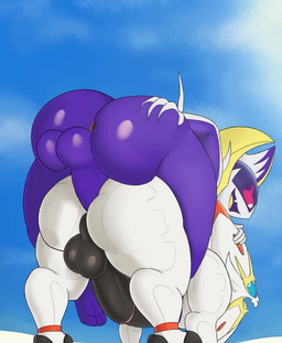 all_fours anal anal_penetration anthro anthro_on_feral anthro_penetrating anthro_penetrating_feral anus backsack balls bestiality big_balls big_butt black_penis butt butt_grab doggystyle duo feral feral_penetrated foreskin from_behind_position genitals hand_on_butt huge_butt humanoid_genitalia humanoid_penis looking_back male male/male male_penetrated male_penetrating male_penetrating_male mounting open_mouth partially_retracted_foreskin penetration penile penile_penetration penis penis_in_ass purple_body purple_penis quadruped rear_view sex sky smile surprised thick_thighs white_body cataliser2 kiffy_(artist) nintendo pokemon generation_7_pokemon legendary_pokemon lunala pokemon_(species) solgaleo 2026 animated no_sound short_playtime video