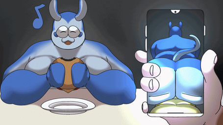 anal anthro big_butt burger butt duo electronics food from_behind_position front_view furniture genitals happy holding_food holding_object holding_phone male male/male male_penetrated male_penetrating moobs muscular musical_symbol open_mouth overweight overweight_male pecs penetration phone phone_view plate raised_tail rear_view ruined_reputation sex shirtless shirtless_male simple_background smile symbol table tail witdrawsloods animal_humanoid aquatic aquatic_humanoid fish humanoid manta_ray ray_(fish) animated animated_gif shaded short_playtime widescreen