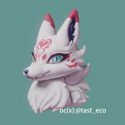 big_ear female zhenash canid canine fox mammal furry original_character 1:1 3d_(artwork) blender_(artwork) digital_media_(artwork) hi_res
