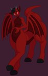 4_legs black_hair featureless_chest hair hooves horn male male_taur membrane_(anatomy) membranous_wings red_body red_eyes spread_wings tail taurification taurified wings axelferdinan beholdervee mythology xetem_ilekex dragon hippodrake mythological_creature mythological_scalie scalie taur 5:8 hi_res maleherm_(lore)