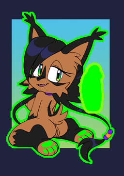 4_toes anthro anus black_hair breasts choker fangs feet female genitals glowing glowing_pawpads green_eyes green_pawpads hair hindpaw jewelry kneeling looking_back necklace nipples nude pawpads paws plantigrade smile soles solo teeth toes vulva starampharos archie_comics sega sonic_the_hedgehog_(archie) sonic_the_hedgehog_(comics) sonic_the_hedgehog_(series) nicole_the_lynx felid feline lynx mammal absurd_res hi_res