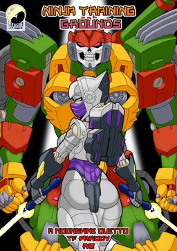 butt decepticon dual_wielding duo female grey_body holding_melee_weapon holding_object holding_weapon looking_at_viewer machine male male/female mask melee_weapon ninja not_furry red_eyes standing sword warrior weapon yellow_eyes mad-project hasbro takara_tomy transformers bludgeon_(transformers) nightbird_(transformers) cybertronian humanoid living_machine robot cover cover_art cover_page hi_res